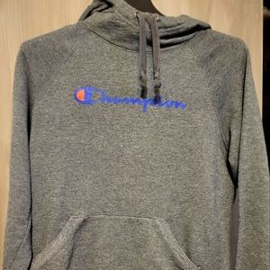 Champion Hoodie, Gray, Size Small